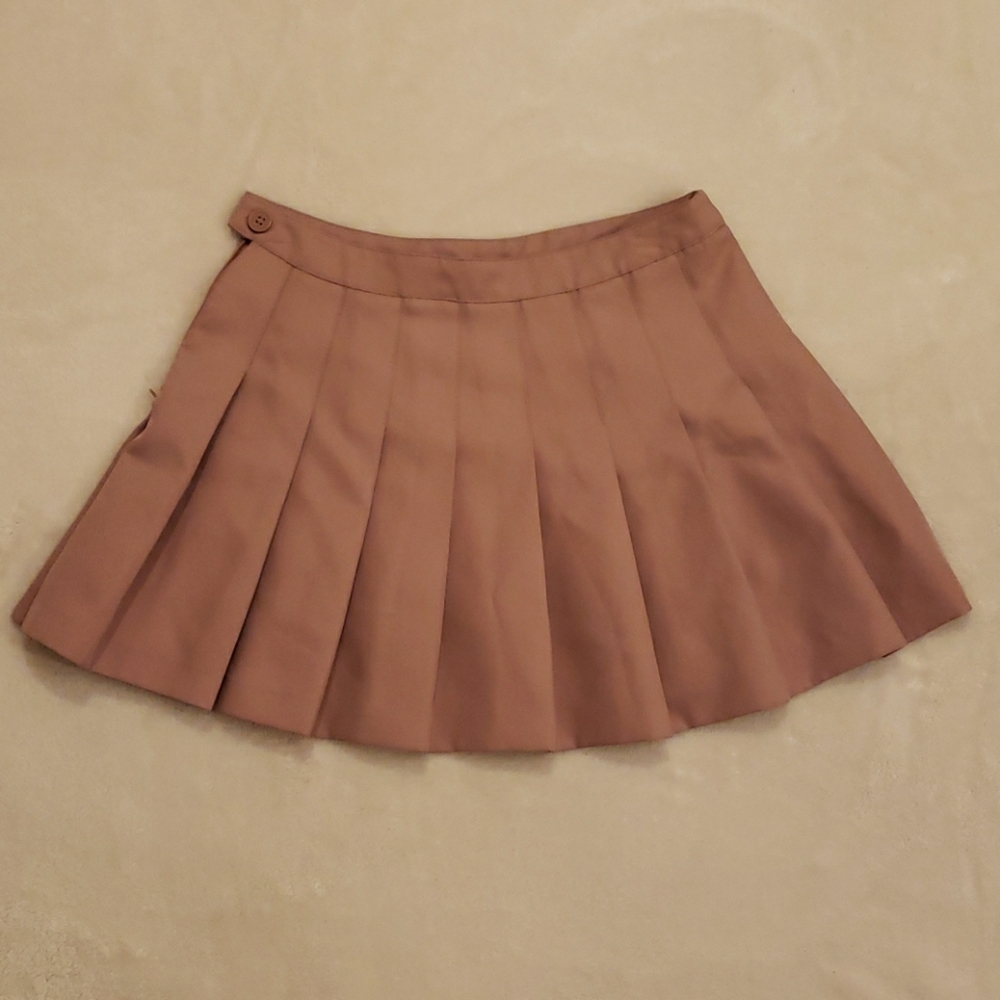 Pink Pleated Skirt